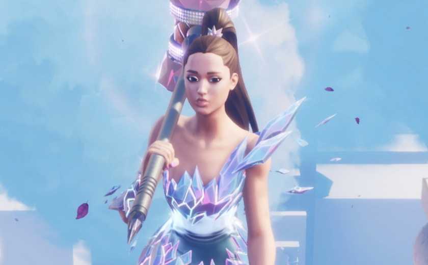 Arianna Grande as she appeared in her special event from Fortnite.